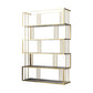 Glam Open Etagere Bookshelf Vertical Iron Bookshelf for Home 59.1"L x 11.8"W x 70.9"H Gold Clearhalo 'Bookcases' 'furn' 'furn_bookcases' 'Furniture' 'furniture_bookcases' 'kitchen' 'kitchen_bookcases' 'Living Room Furniture' 'Office Furniture' 4719048