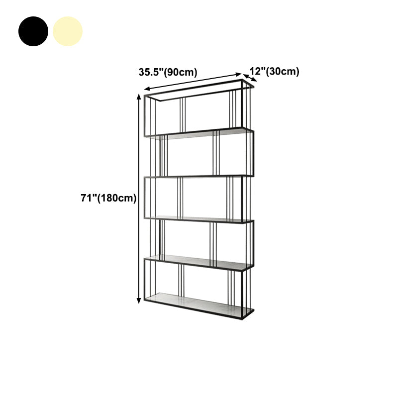 Glam Open Etagere Bookshelf Vertical Iron Bookshelf for Home Clearhalo 'Bookcases' 'furn' 'furn_bookcases' 'Furniture' 'furniture_bookcases' 'kitchen' 'kitchen_bookcases' 'Living Room Furniture' 'Office Furniture' 4719054