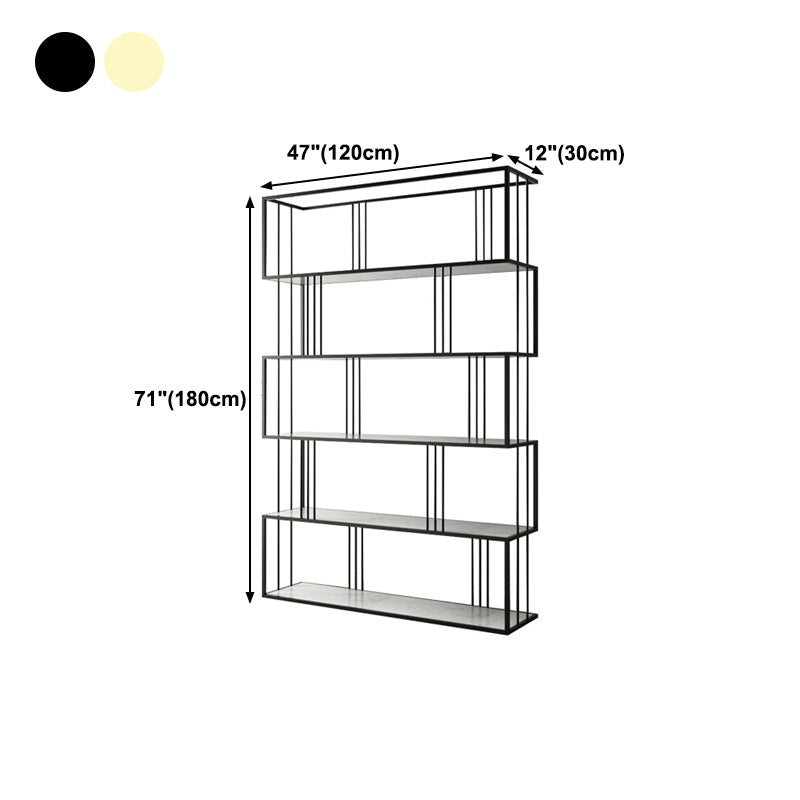 Glam Open Etagere Bookshelf Vertical Iron Bookshelf for Home Clearhalo 'Bookcases' 'furn' 'furn_bookcases' 'Furniture' 'furniture_bookcases' 'kitchen' 'kitchen_bookcases' 'Living Room Furniture' 'Office Furniture' 4719055