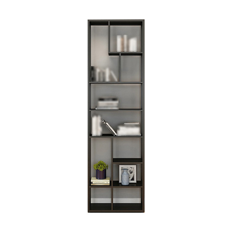 81"H Bookshelf Glam Style Open Back Bookcase for Study Room Home Office 23.6"L x 9.8"W x 80.7"H Black Clearhalo 'Bookcases' 'furn' 'furn_bookcases' 'Furniture' 'furniture_bookcases' 'kitchen' 'kitchen_bookcases' 'Living Room Furniture' 'Office Furniture' 4719058