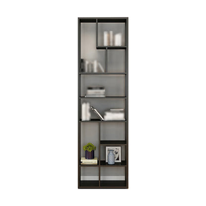 81"H Bookshelf Glam Style Open Back Bookcase for Study Room Home Office 23.6"L x 9.8"W x 80.7"H Black Clearhalo 'Bookcases' 'furn' 'furn_bookcases' 'Furniture' 'furniture_bookcases' 'kitchen' 'kitchen_bookcases' 'Living Room Furniture' 'Office Furniture' 4719058