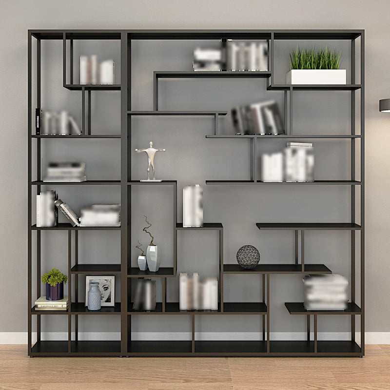 81"H Bookshelf Glam Style Open Back Bookcase for Study Room Home Office Clearhalo 'Bookcases' 'furn' 'furn_bookcases' 'Furniture' 'furniture_bookcases' 'kitchen' 'kitchen_bookcases' 'Living Room Furniture' 'Office Furniture' 4719059