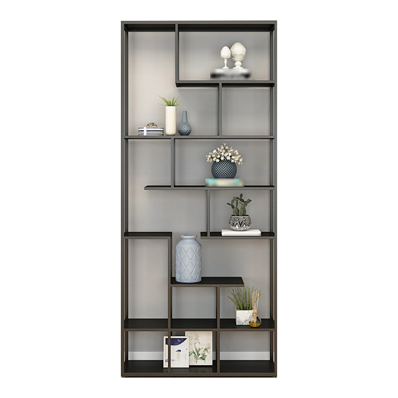 81"H Bookshelf Glam Style Open Back Bookcase for Study Room Home Office 35.4"L x 9.8"W x 80.7"H Black Clearhalo 'Bookcases' 'furn' 'furn_bookcases' 'Furniture' 'furniture_bookcases' 'kitchen' 'kitchen_bookcases' 'Living Room Furniture' 'Office Furniture' 4719060