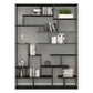 81"H Bookshelf Glam Style Open Back Bookcase for Study Room Home Office 59.1"L x 9.8"W x 80.7"H Black Clearhalo 'Bookcases' 'furn' 'furn_bookcases' 'Furniture' 'furniture_bookcases' 'kitchen' 'kitchen_bookcases' 'Living Room Furniture' 'Office Furniture' 4719064