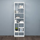 81"H Bookshelf Glam Style Open Back Bookcase for Study Room Home Office 23.6"L x 9.8"W x 80.7"H White Clearhalo 'Bookcases' 'furn' 'furn_bookcases' 'Furniture' 'furniture_bookcases' 'kitchen' 'kitchen_bookcases' 'Living Room Furniture' 'Office Furniture' 4719066
