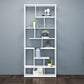 81"H Bookshelf Glam Style Open Back Bookcase for Study Room Home Office 35.4"L x 9.8"W x 80.7"H White Clearhalo 'Bookcases' 'furn' 'furn_bookcases' 'Furniture' 'furniture_bookcases' 'kitchen' 'kitchen_bookcases' 'Living Room Furniture' 'Office Furniture' 4719067