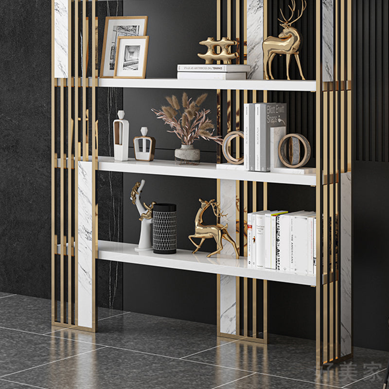 78.74"H Bookshelf Open Back Glam Style Bookcase for Study Room Home Office Clearhalo 'Bookcases' 'furn' 'furn_bookcases' 'Furniture' 'furniture_bookcases' 'kitchen' 'kitchen_bookcases' 'Living Room Furniture' 'Office Furniture' 4719088