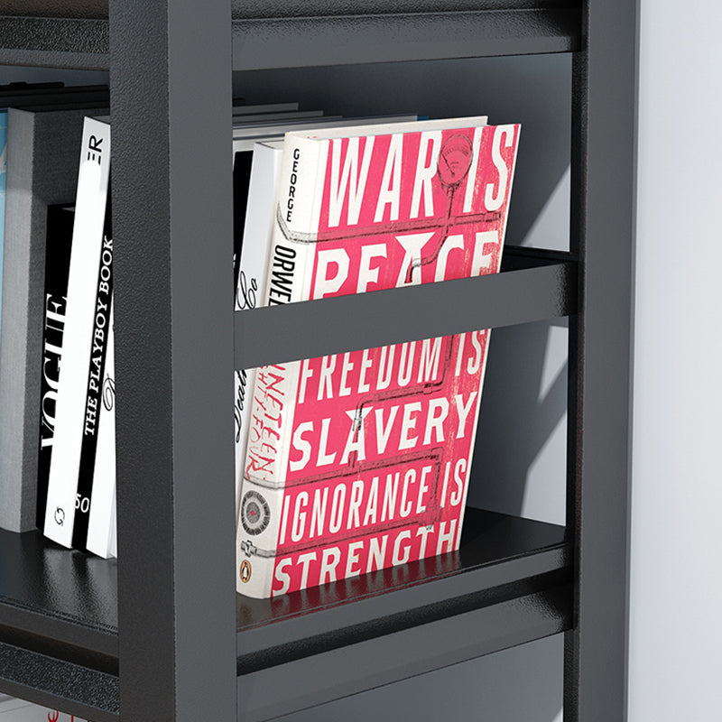 Metal Open Etagere Bookshelf Black Industrial Vertical Bookshelf for Home Clearhalo 'Bookcases' 'furn' 'furn_bookcases' 'Furniture' 'furniture_bookcases' 'kitchen' 'kitchen_bookcases' 'Living Room Furniture' 'Office Furniture' 4719100