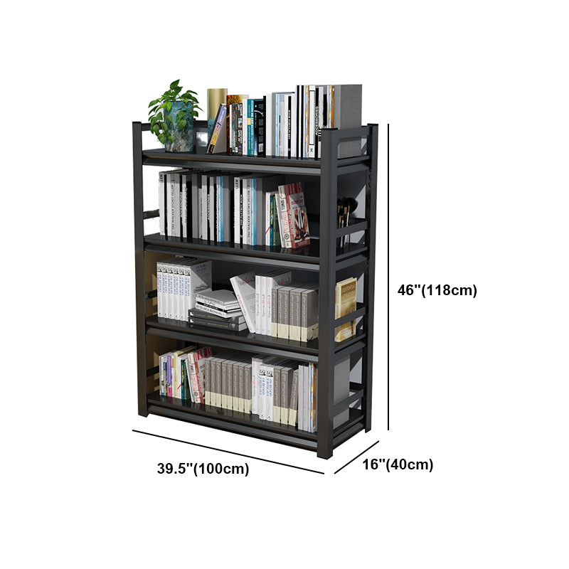 Metal Open Etagere Bookshelf Black Industrial Vertical Bookshelf for Home Clearhalo 'Bookcases' 'furn' 'furn_bookcases' 'Furniture' 'furniture_bookcases' 'kitchen' 'kitchen_bookcases' 'Living Room Furniture' 'Office Furniture' 4719117