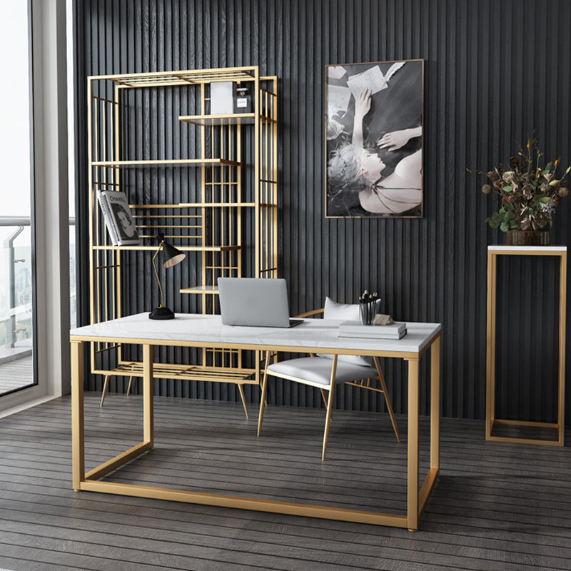 70.87"H Bookshelf Open Back Glam Style Bookcase for Home Office Study Room Clearhalo 'Bookcases' 'furn' 'furn_bookcases' 'Furniture' 'furniture_bookcases' 'kitchen' 'kitchen_bookcases' 'Living Room Furniture' 'Office Furniture' 4719128