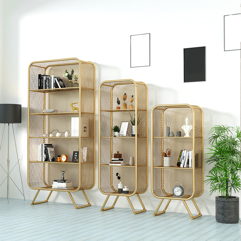 Closed Back Bookcase Glam Style Bookshelf for Home Study Room Office Clearhalo 'Bookcases' 'furn' 'furn_bookcases' 'Furniture' 'furniture_bookcases' 'kitchen' 'kitchen_bookcases' 'Living Room Furniture' 'Office Furniture' 4719141