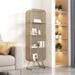 Closed Back Bookcase Glam Style Bookshelf for Home Study Room Office Clearhalo 'Bookcases' 'furn' 'furn_bookcases' 'Furniture' 'furniture_bookcases' 'kitchen' 'kitchen_bookcases' 'Living Room Furniture' 'Office Furniture' 4719143