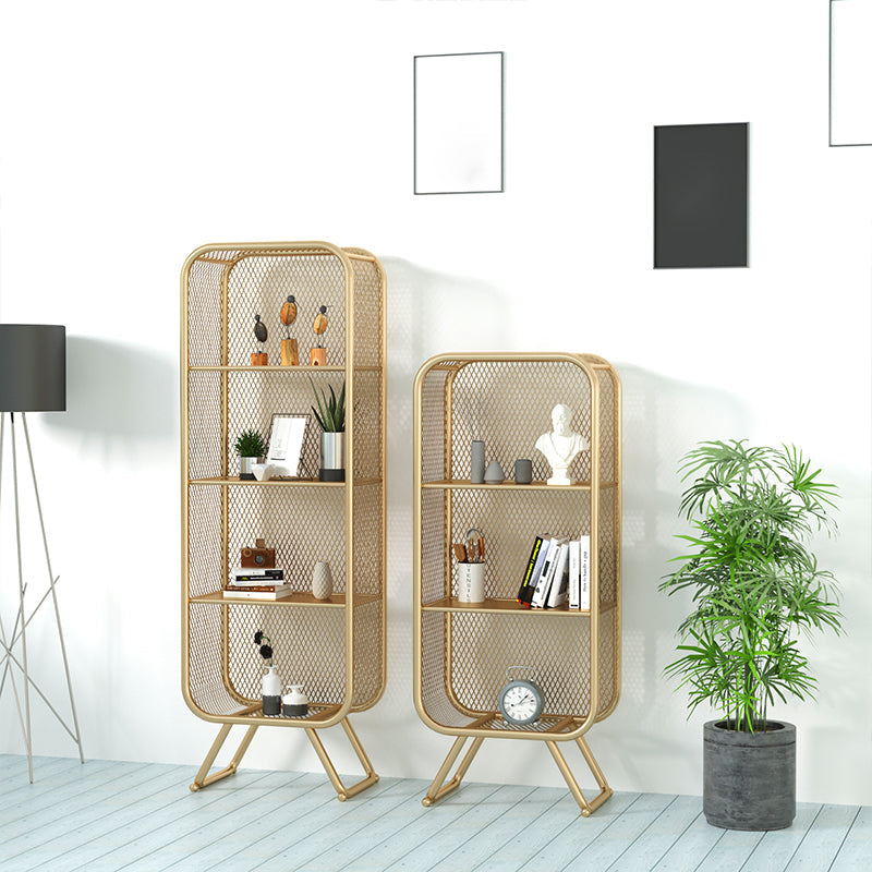 Closed Back Bookcase Glam Style Bookshelf for Home Study Room Office Clearhalo 'Bookcases' 'furn' 'furn_bookcases' 'Furniture' 'furniture_bookcases' 'kitchen' 'kitchen_bookcases' 'Living Room Furniture' 'Office Furniture' 4719145