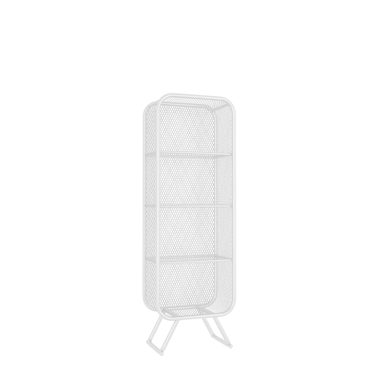 Closed Back Bookcase Glam Style Bookshelf for Home Study Room Office 19.7"L x 11.8"W x 63"H White Clearhalo 'Bookcases' 'furn' 'furn_bookcases' 'Furniture' 'furniture_bookcases' 'kitchen' 'kitchen_bookcases' 'Living Room Furniture' 'Office Furniture' 4719146