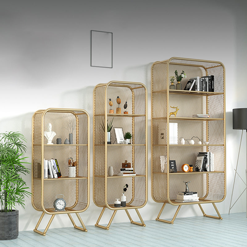 Closed Back Bookcase Glam Style Bookshelf for Home Study Room Office Clearhalo 'Bookcases' 'furn' 'furn_bookcases' 'Furniture' 'furniture_bookcases' 'kitchen' 'kitchen_bookcases' 'Living Room Furniture' 'Office Furniture' 4719148