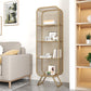 Closed Back Bookcase Glam Style Bookshelf for Home Study Room Office Clearhalo 'Bookcases' 'furn' 'furn_bookcases' 'Furniture' 'furniture_bookcases' 'kitchen' 'kitchen_bookcases' 'Living Room Furniture' 'Office Furniture' 4719157