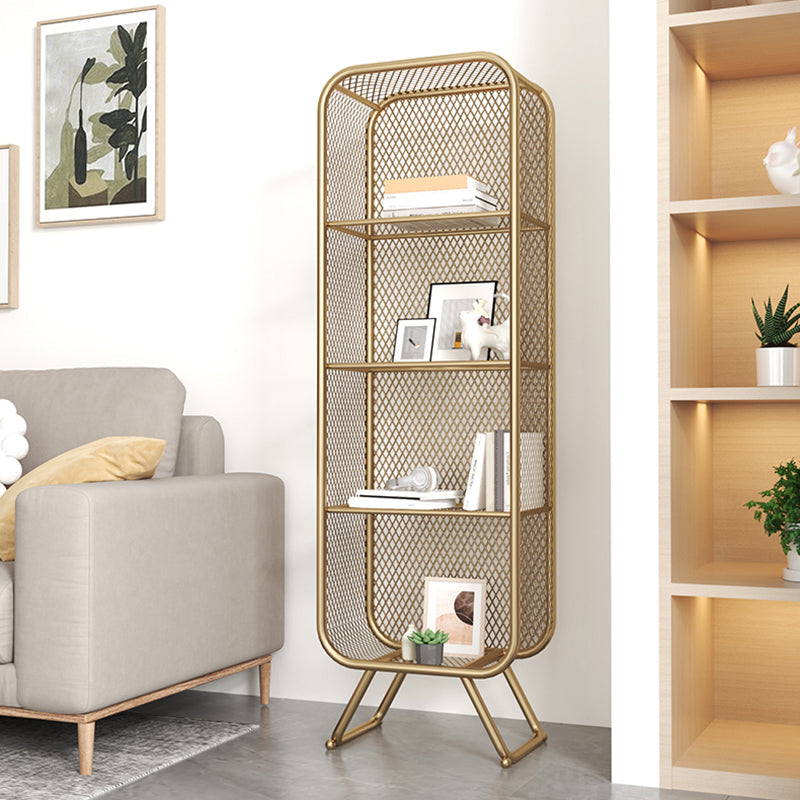Closed Back Bookcase Glam Style Bookshelf for Home Study Room Office Clearhalo 'Bookcases' 'furn' 'furn_bookcases' 'Furniture' 'furniture_bookcases' 'kitchen' 'kitchen_bookcases' 'Living Room Furniture' 'Office Furniture' 4719157