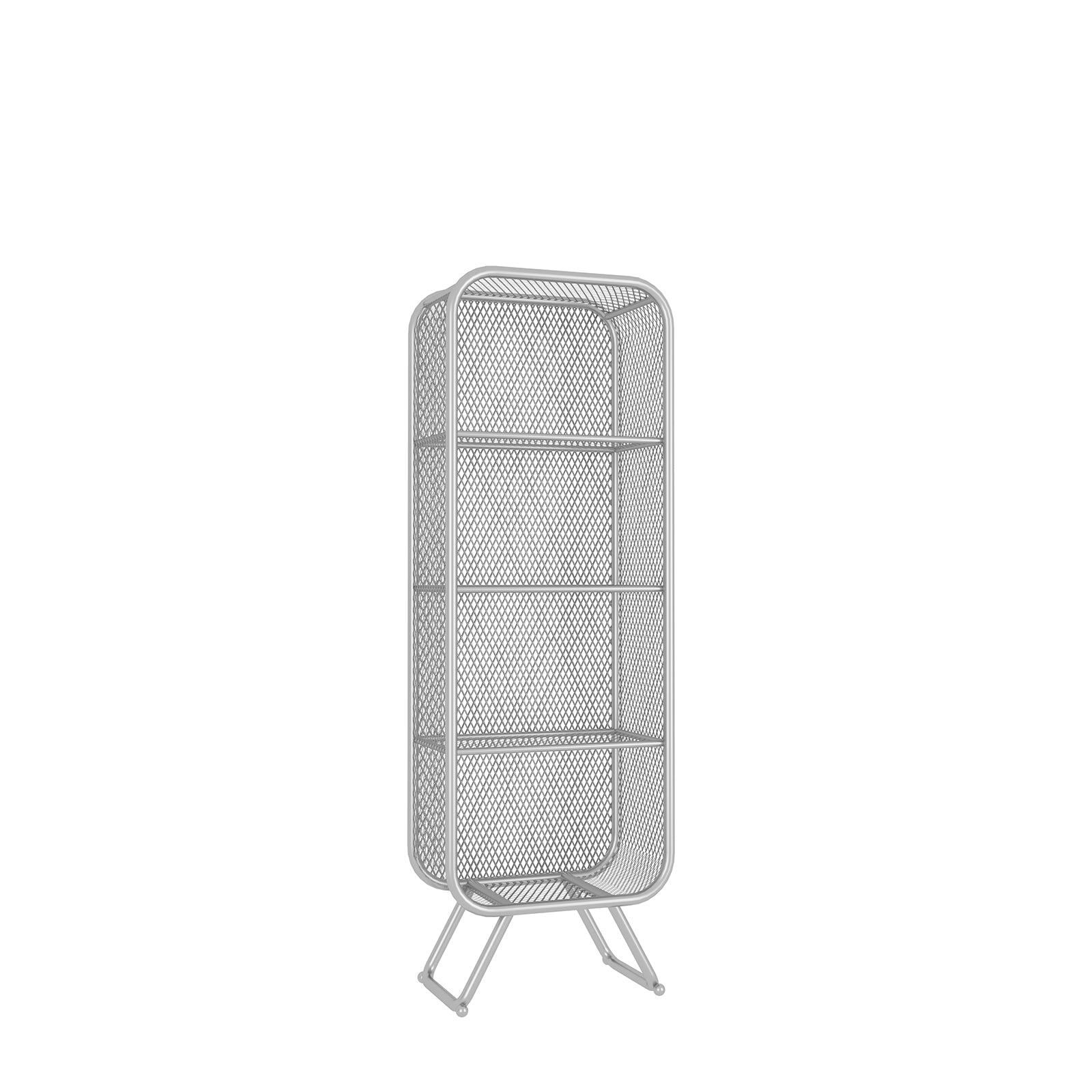 Closed Back Bookcase Glam Style Bookshelf for Home Study Room Office 19.7"L x 11.8"W x 63"H Silver Clearhalo 'Bookcases' 'furn' 'furn_bookcases' 'Furniture' 'furniture_bookcases' 'kitchen' 'kitchen_bookcases' 'Living Room Furniture' 'Office Furniture' 4719158