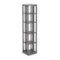 Open Vertical Industrial Corner Bookshelf Metal Frame Manufactured Wood Shelf Bookshelf 13.8"L x 13.8"W x 59.1"H Black-Brown Clearhalo 'Bookcases' 'furn' 'furn_bookcases' 'Furniture' 'furniture_bookcases' 'kitchen' 'kitchen_bookcases' 'Living Room Furniture' 'Office Furniture' 4719173