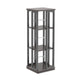 Open Vertical Industrial Corner Bookshelf Metal Frame Manufactured Wood Shelf Bookshelf 13.8"L x 13.8"W x 35.4"H Black-Brown Clearhalo 'Bookcases' 'furn' 'furn_bookcases' 'Furniture' 'furniture_bookcases' 'kitchen' 'kitchen_bookcases' 'Living Room Furniture' 'Office Furniture' 4719178