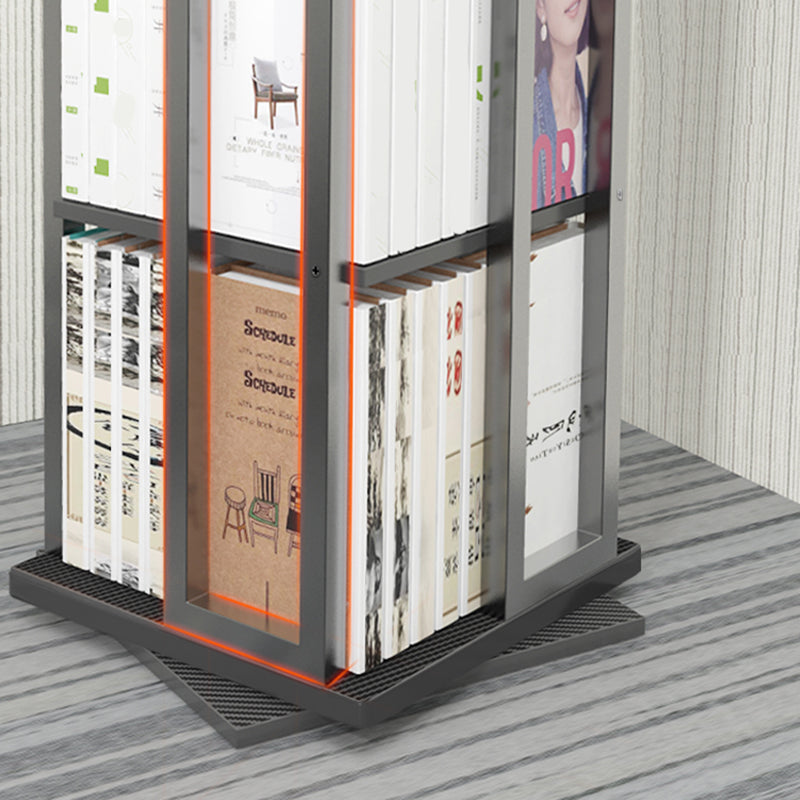 Open Vertical Industrial Corner Bookshelf Metal Frame Manufactured Wood Shelf Bookshelf Clearhalo 'Bookcases' 'furn' 'furn_bookcases' 'Furniture' 'furniture_bookcases' 'kitchen' 'kitchen_bookcases' 'Living Room Furniture' 'Office Furniture' 4719180