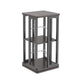 Open Vertical Industrial Corner Bookshelf Metal Frame Manufactured Wood Shelf Bookshelf 13.8"L x 13.8"W x 25.5"H Black-Brown Clearhalo 'Bookcases' 'furn' 'furn_bookcases' 'Furniture' 'furniture_bookcases' 'kitchen' 'kitchen_bookcases' 'Living Room Furniture' 'Office Furniture' 4719181