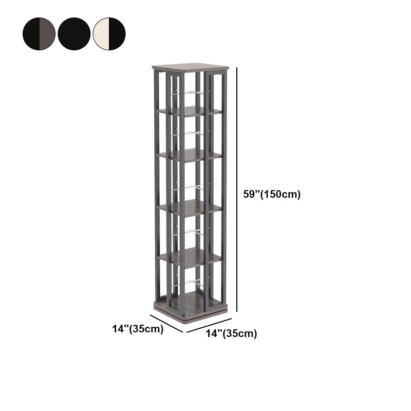 Open Vertical Industrial Corner Bookshelf Metal Frame Manufactured Wood Shelf Bookshelf Clearhalo 'Bookcases' 'furn' 'furn_bookcases' 'Furniture' 'furniture_bookcases' 'kitchen' 'kitchen_bookcases' 'Living Room Furniture' 'Office Furniture' 4719188