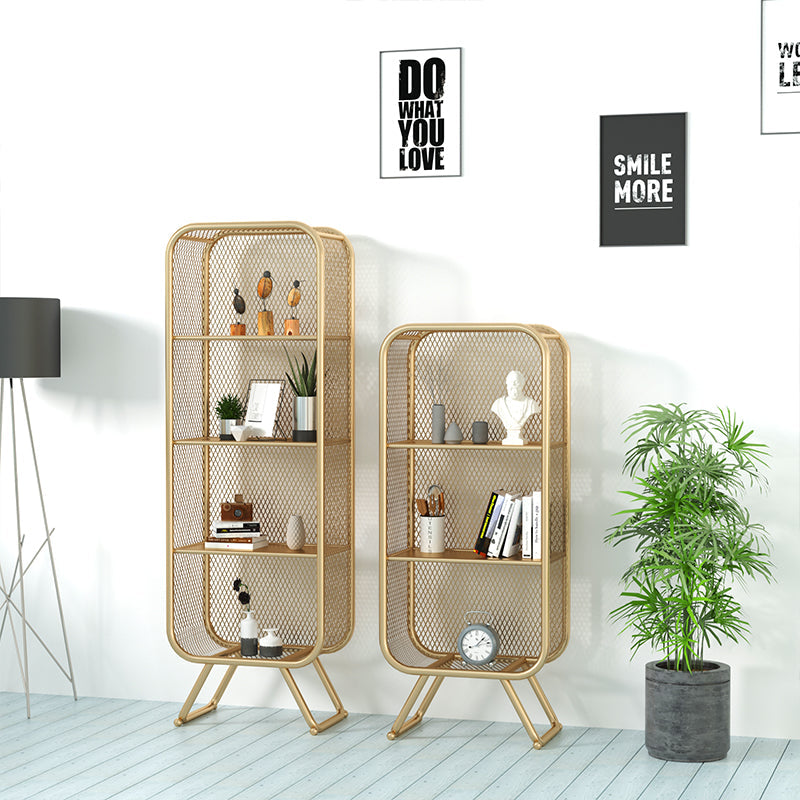 Closed Back Bookcase Glam Style Bookshelf for Home Office and Study Room Clearhalo 'Bookcases' 'furn' 'furn_bookcases' 'Furniture' 'furniture_bookcases' 'kitchen' 'kitchen_bookcases' 'Living Room Furniture' 'Office Furniture' 4719195