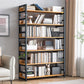 Industrial Vertical Etagere Bookshelf Steel Frame Manufactured Wood Shelf Bookshelf Clearhalo 'Bookcases' 'furn' 'furn_bookcases' 'Furniture' 'furniture_bookcases' 'kitchen' 'kitchen_bookcases' 'Living Room Furniture' 'Office Furniture' 4719222