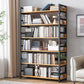 Industrial Vertical Etagere Bookshelf Steel Frame Manufactured Wood Shelf Bookshelf Clearhalo 'Bookcases' 'furn' 'furn_bookcases' 'Furniture' 'furniture_bookcases' 'kitchen' 'kitchen_bookcases' 'Living Room Furniture' 'Office Furniture' 4719224
