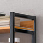 Industrial Vertical Etagere Bookshelf Steel Frame Manufactured Wood Shelf Bookshelf Clearhalo 'Bookcases' 'furn' 'furn_bookcases' 'Furniture' 'furniture_bookcases' 'kitchen' 'kitchen_bookcases' 'Living Room Furniture' 'Office Furniture' 4719239