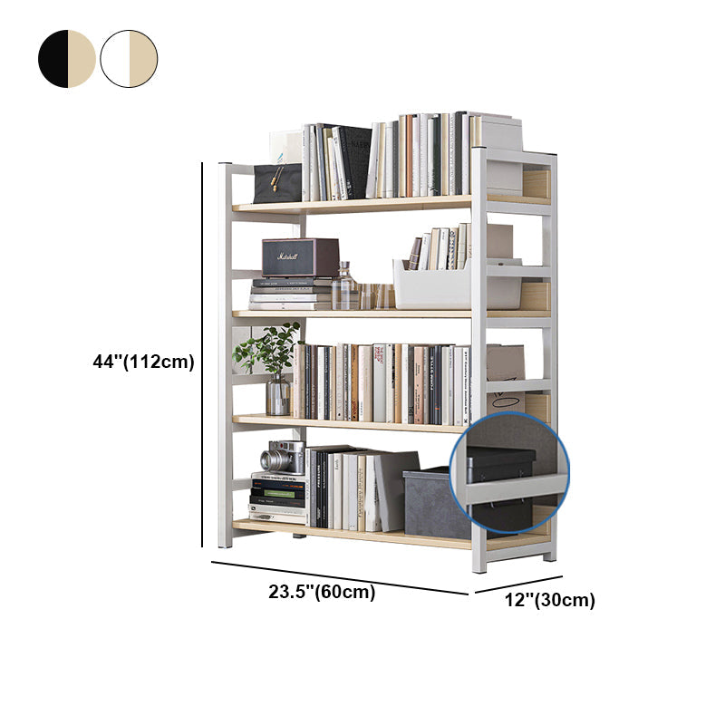 Industrial Vertical Etagere Bookshelf Steel Frame Manufactured Wood Shelf Bookshelf Clearhalo 'Bookcases' 'furn' 'furn_bookcases' 'Furniture' 'furniture_bookcases' 'kitchen' 'kitchen_bookcases' 'Living Room Furniture' 'Office Furniture' 4719252
