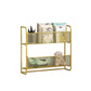 Wall Mounted Bookcase Glam Style Bookshelf for Home Office and Study Room 20.5"L x 5.1"W x 20.5"H Gold Clearhalo 'Bookcases' 'furn' 'furn_bookcases' 'Furniture' 'furniture_bookcases' 'kitchen' 'kitchen_bookcases' 'Living Room Furniture' 'Office Furniture' 4719274