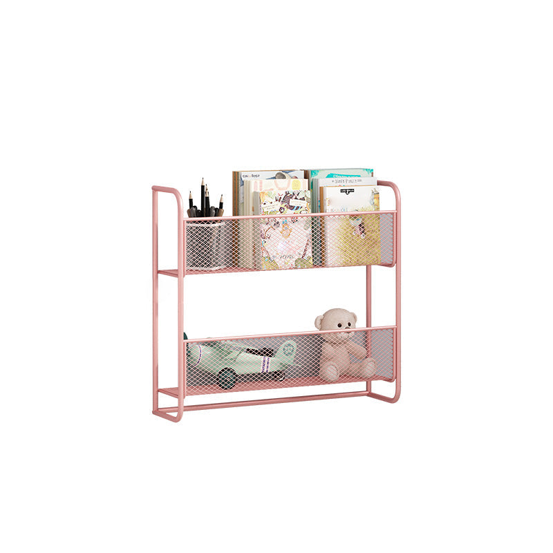 Wall Mounted Bookcase Glam Style Bookshelf for Home Office and Study Room 20.5"L x 5.1"W x 20.5"H Pink Clearhalo 'Bookcases' 'furn' 'furn_bookcases' 'Furniture' 'furniture_bookcases' 'kitchen' 'kitchen_bookcases' 'Living Room Furniture' 'Office Furniture' 4719278