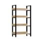 Vertical Industrial Etagere Bookshelf Steel Frame Solid Wood Shelf Bookshelf 31.5"L x 15.7"W x 60.6"H Clearhalo 'Bookcases' 'furn' 'furn_bookcases' 'Furniture' 'furniture_bookcases' 'kitchen' 'kitchen_bookcases' 'Living Room Furniture' 'Office Furniture' 4719293