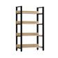 Vertical Industrial Etagere Bookshelf Steel Frame Solid Wood Shelf Bookshelf 39.4"L x 15.7"W x 60.6"H Clearhalo 'Bookcases' 'furn' 'furn_bookcases' 'Furniture' 'furniture_bookcases' 'kitchen' 'kitchen_bookcases' 'Living Room Furniture' 'Office Furniture' 4719295