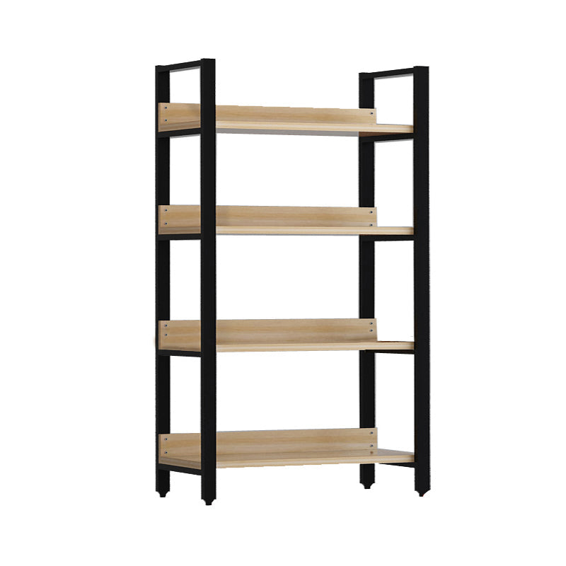 Vertical Industrial Etagere Bookshelf Steel Frame Solid Wood Shelf Bookshelf 39.4"L x 15.7"W x 60.6"H Clearhalo 'Bookcases' 'furn' 'furn_bookcases' 'Furniture' 'furniture_bookcases' 'kitchen' 'kitchen_bookcases' 'Living Room Furniture' 'Office Furniture' 4719295