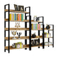 Vertical Industrial Etagere Bookshelf Steel Frame Solid Wood Shelf Bookshelf Clearhalo 'Bookcases' 'furn' 'furn_bookcases' 'Furniture' 'furniture_bookcases' 'kitchen' 'kitchen_bookcases' 'Living Room Furniture' 'Office Furniture' 4719299