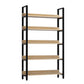 Vertical Industrial Etagere Bookshelf Steel Frame Solid Wood Shelf Bookshelf 47"L x 16"W x 72"H Clearhalo 'Bookcases' 'furn' 'furn_bookcases' 'Furniture' 'furniture_bookcases' 'kitchen' 'kitchen_bookcases' 'Living Room Furniture' 'Office Furniture' 4719304
