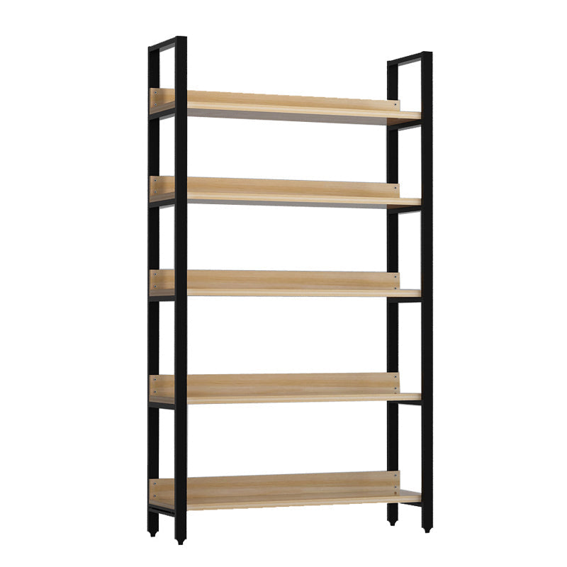 Vertical Industrial Etagere Bookshelf Steel Frame Solid Wood Shelf Bookshelf 47"L x 16"W x 72"H Clearhalo 'Bookcases' 'furn' 'furn_bookcases' 'Furniture' 'furniture_bookcases' 'kitchen' 'kitchen_bookcases' 'Living Room Furniture' 'Office Furniture' 4719304