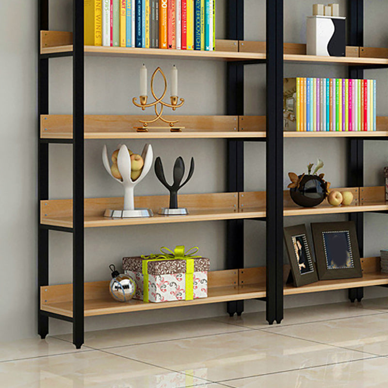 Vertical Industrial Etagere Bookshelf Steel Frame Solid Wood Shelf Bookshelf Clearhalo 'Bookcases' 'furn' 'furn_bookcases' 'Furniture' 'furniture_bookcases' 'kitchen' 'kitchen_bookcases' 'Living Room Furniture' 'Office Furniture' 4719305