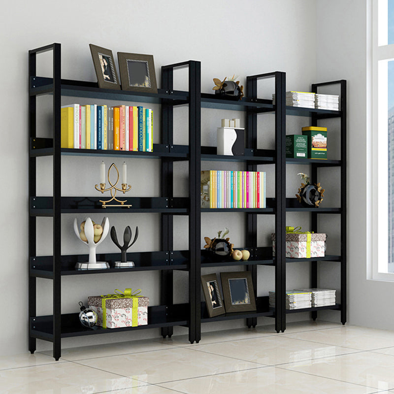 Vertical Industrial Etagere Bookshelf Steel Frame Solid Wood Shelf Bookshelf Clearhalo 'Bookcases' 'furn' 'furn_bookcases' 'Furniture' 'furniture_bookcases' 'kitchen' 'kitchen_bookcases' 'Living Room Furniture' 'Office Furniture' 4719308