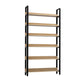 Vertical Industrial Etagere Bookshelf Steel Frame Solid Wood Shelf Bookshelf 31.5"L x 15.7"W x 83.5"H Clearhalo 'Bookcases' 'furn' 'furn_bookcases' 'Furniture' 'furniture_bookcases' 'kitchen' 'kitchen_bookcases' 'Living Room Furniture' 'Office Furniture' 4719309
