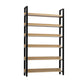 Vertical Industrial Etagere Bookshelf Steel Frame Solid Wood Shelf Bookshelf 39.4"L x 15.7"W x 83.5"H Clearhalo 'Bookcases' 'furn' 'furn_bookcases' 'Furniture' 'furniture_bookcases' 'kitchen' 'kitchen_bookcases' 'Living Room Furniture' 'Office Furniture' 4719311