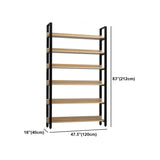 Vertical Industrial Etagere Bookshelf Steel Frame Solid Wood Shelf Bookshelf Clearhalo 'Bookcases' 'furn' 'furn_bookcases' 'Furniture' 'furniture_bookcases' 'kitchen' 'kitchen_bookcases' 'Living Room Furniture' 'Office Furniture' 4719332