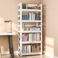 Steel Industrial Etagere Bookshelf White and Black Vertical Bookshelf for Home Clearhalo 'Bookcases' 'furn' 'furn_bookcases' 'Furniture' 'furniture_bookcases' 'kitchen' 'kitchen_bookcases' 'Living Room Furniture' 'Office Furniture' 4719336
