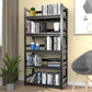 Steel Industrial Etagere Bookshelf White and Black Vertical Bookshelf for Home Clearhalo 'Bookcases' 'furn' 'furn_bookcases' 'Furniture' 'furniture_bookcases' 'kitchen' 'kitchen_bookcases' 'Living Room Furniture' 'Office Furniture' 4719338