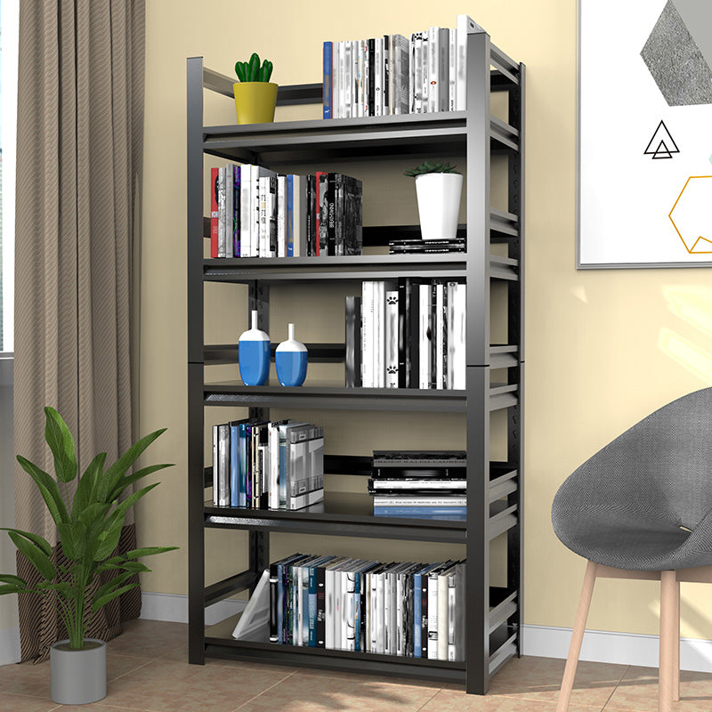 Steel Industrial Etagere Bookshelf White and Black Vertical Bookshelf for Home Clearhalo 'Bookcases' 'furn' 'furn_bookcases' 'Furniture' 'furniture_bookcases' 'kitchen' 'kitchen_bookcases' 'Living Room Furniture' 'Office Furniture' 4719338