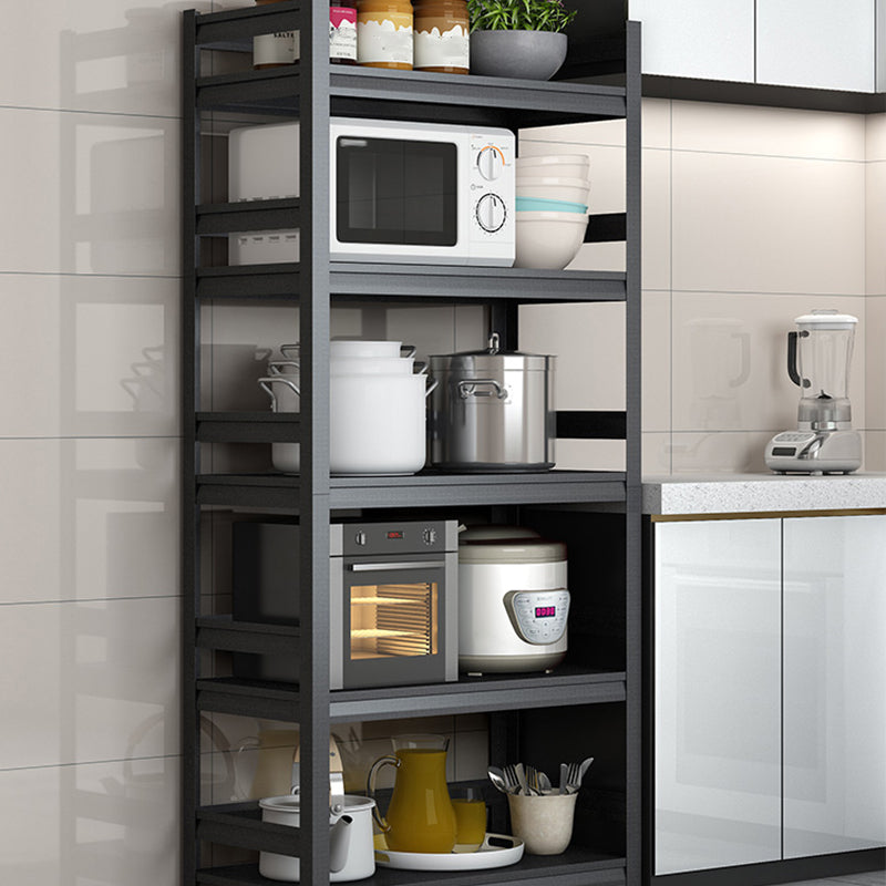 Steel Industrial Etagere Bookshelf White and Black Vertical Bookshelf for Home Clearhalo 'Bookcases' 'furn' 'furn_bookcases' 'Furniture' 'furniture_bookcases' 'kitchen' 'kitchen_bookcases' 'Living Room Furniture' 'Office Furniture' 4719346