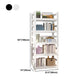 Steel Industrial Etagere Bookshelf White and Black Vertical Bookshelf for Home Clearhalo 'Bookcases' 'furn' 'furn_bookcases' 'Furniture' 'furniture_bookcases' 'kitchen' 'kitchen_bookcases' 'Living Room Furniture' 'Office Furniture' 4719355